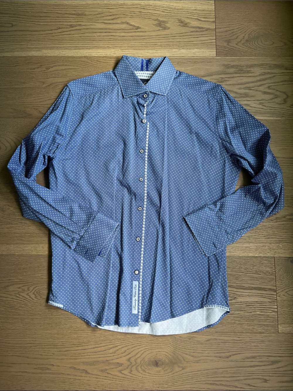 Robert Graham Men's Blue Micro-Print Button-Down Shirt